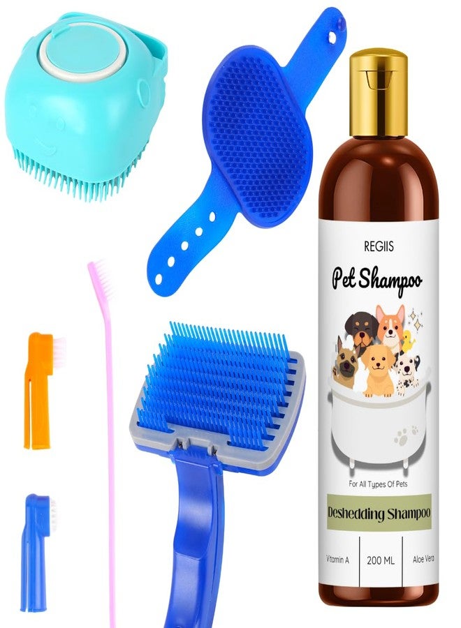 شامبو ريجيس للحيوانات الأليفة للكلاب، شامبو لإزالة الشعر الزائد لجميع أنواع الحيوانات الأليفة، 200 مل مع فيتامين أ والصبار (عبوة من 5 قطع) - Image 1